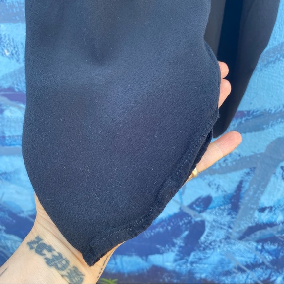 Vintage 80’s boho drop crotch black pants, hip hop pants, elastic waist, size M - Picture 5 of 8